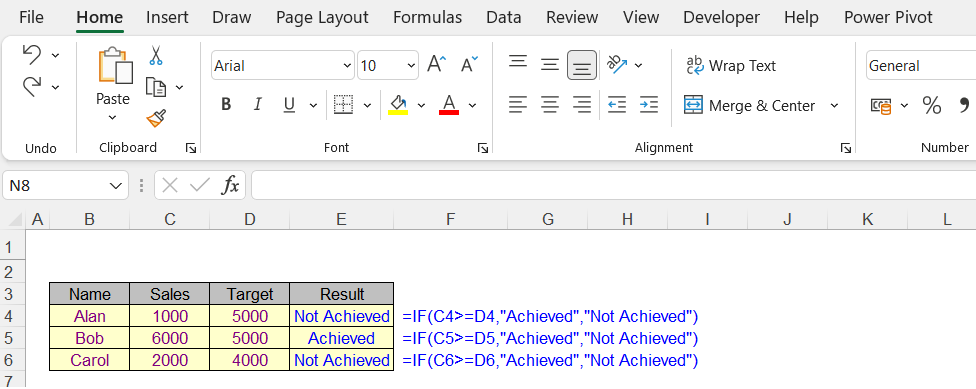 HOW TO USE IF FUNCTION IN EXCEL