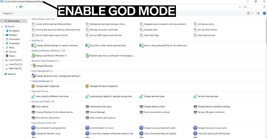 What is God Mode? How to Enable God Mode in windows 10 & 11?
