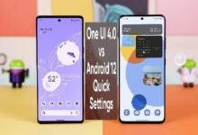 Android 12 Vs One UI 4.0: Quick Settings Comparison