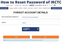How to Reset Password of IRCTC