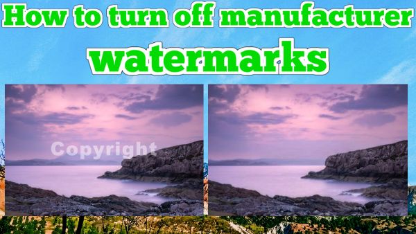 How to turn off manufacturer watermarks