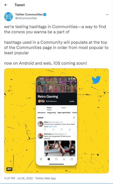 Twitter Tests Adding Hashtags