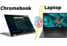 Chromebook and a laptop