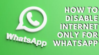 How to disable internet only for WhatsApp
