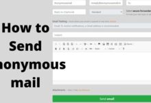 How to send anonymous mail