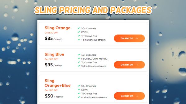 Sling Pricing and Packages