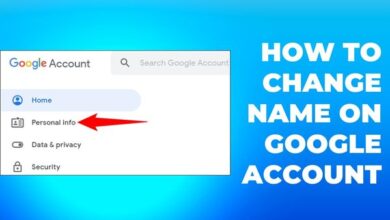 How to change name on google account