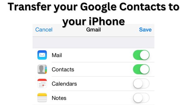 Transfer your Google Contacts