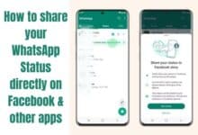 share your WhatsApp Status directly on Facebook