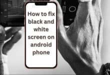 black and white screen