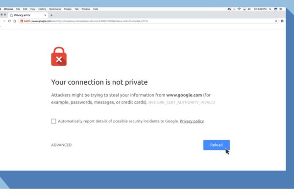 your connection is not private