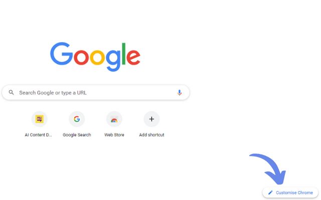 change Google homepage background