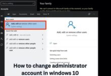 change administrator account