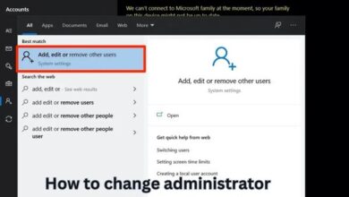 change administrator account