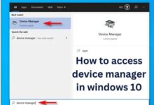 to access device manager in windows 10