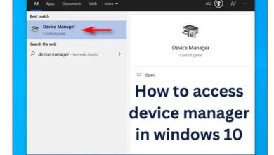 to access device manager in windows 10