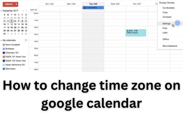 change time zone