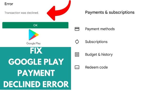 Google Play Payment Decline