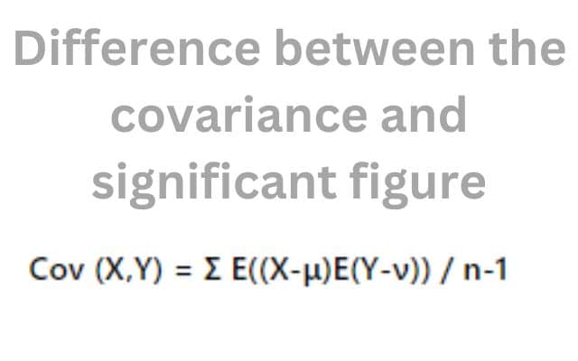 covariance and significant figure