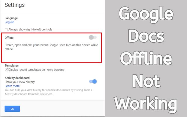 Google Docs Offline Not Working