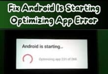Android Is Starting Optimizing App Error