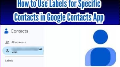 Labels for Specific Contacts