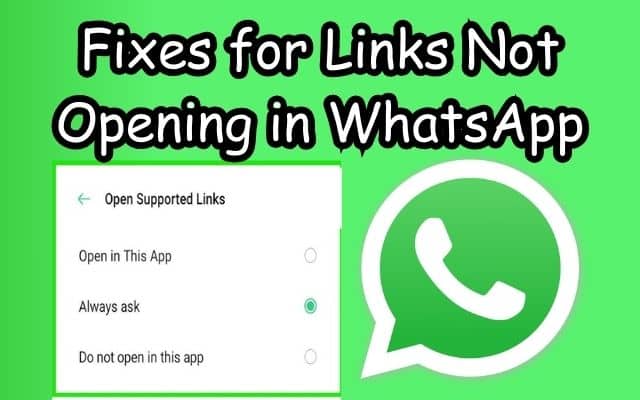Links Not Opening in WhatsApp