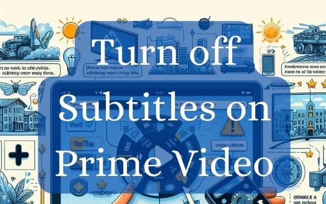 Turn off Subtitles on Prime Video