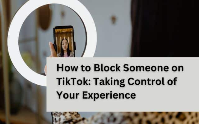 Block Someone on TikTok